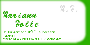 mariann holle business card